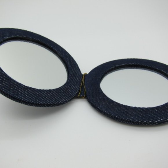 Women Handheld Mirror Purse Compact Portable Foldable 2x Magnification 2 Sided - Picture 3 of 6